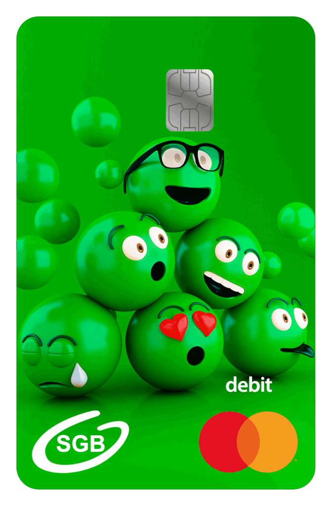 Karta z animowanymi groszkami