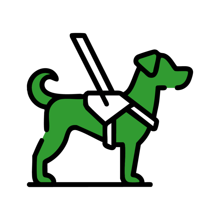 Możliwość wejścia z psem asystującym